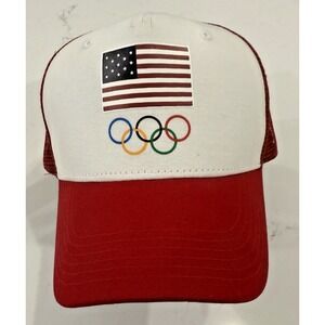 PacSun‎ Team USA Flag Olympic Rings Snapback Hat Dad Cap Red White New with Tags